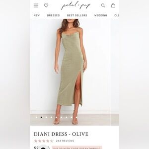 Petal & Pup Olive Green cocktail dress